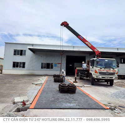 Cân ô tô bàn bê tông 60 tấn dài 9m