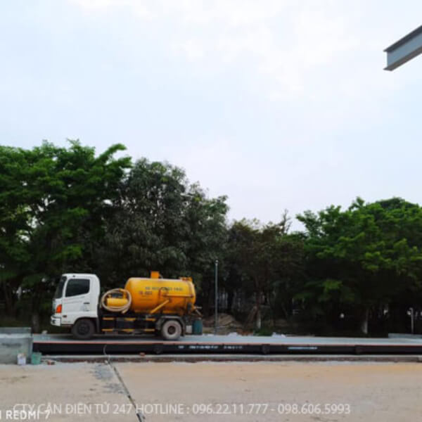 Cân điện tử dài 18m thiết kế với kết cấu chắc chắn